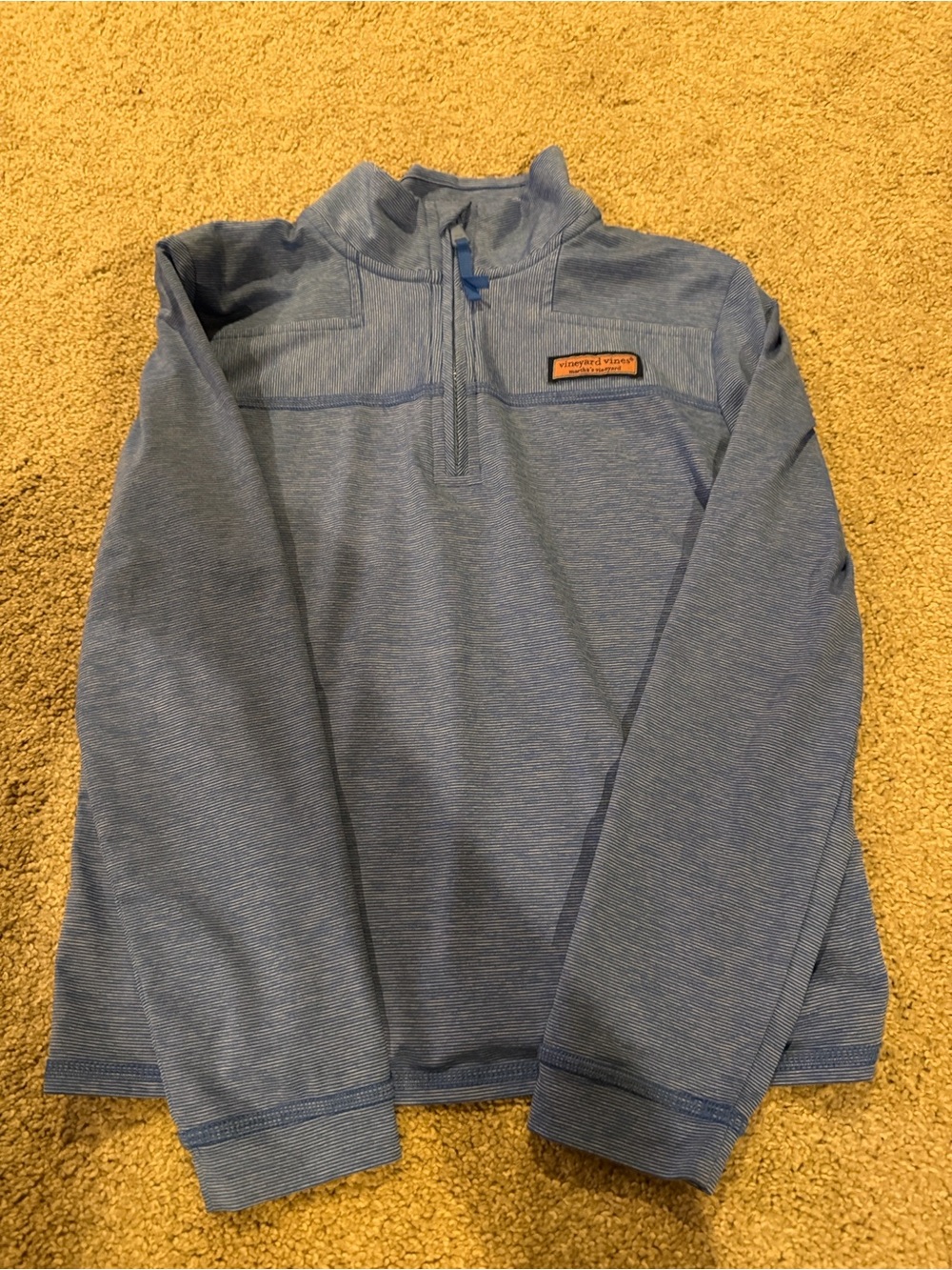 Girls Vineyard Vines Striped Shep Shirt - Blue size sm(7-8)